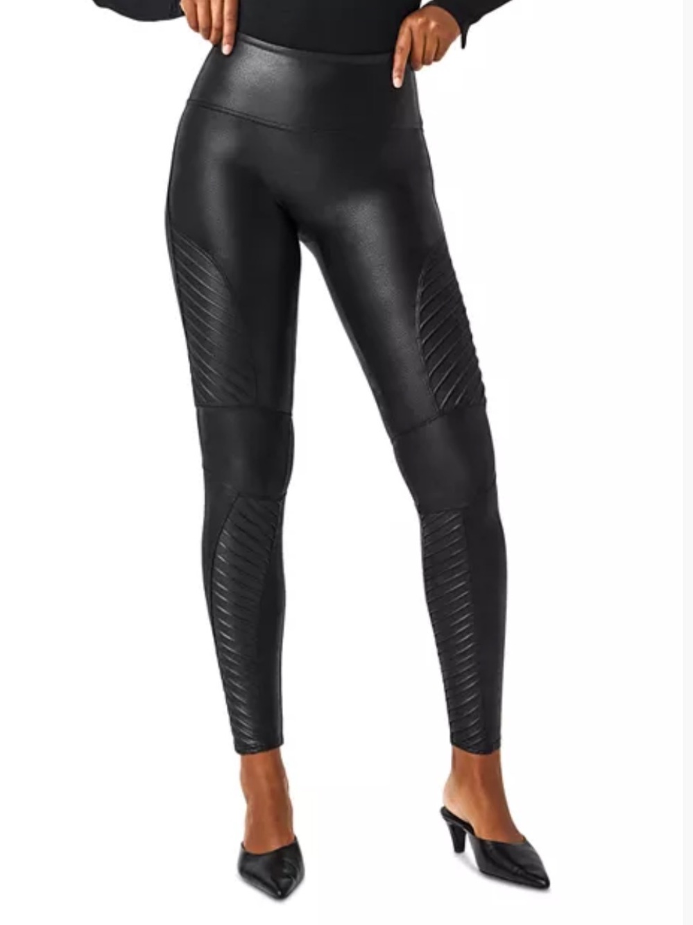 Spanx Faux Leather Moto Leggings